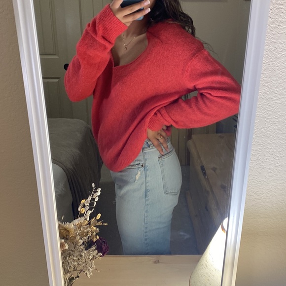 Free People Thin Red Sweater - Picture 3 of 6